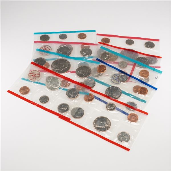 9pc 1970, 1972, 1973, 1988, 2000 U.S. Mint Five & Six-Coin Proof Sets
