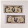 Image 1 : 2pc 1950, 1950D U.S. Federal Reserve Ten Dollar Notes