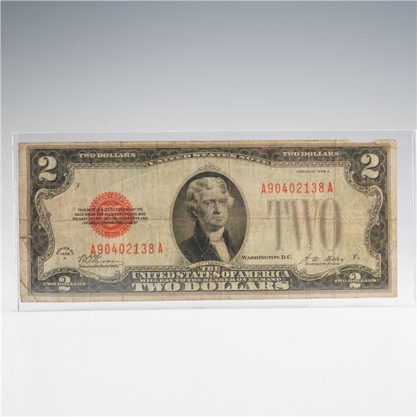 1928A U.S. Red Seal Two Dollars Note