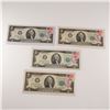 Image 1 : 4pc 1976 U.S. Federal Reserve Two Dollar 1st Day Issue, Consecutive Numbers