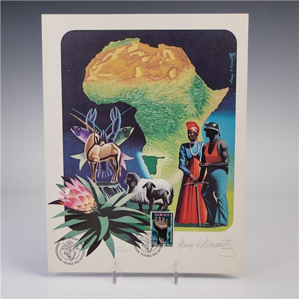 1975 United Nations Geneva First Day Cover and Limited Edition Print Signed