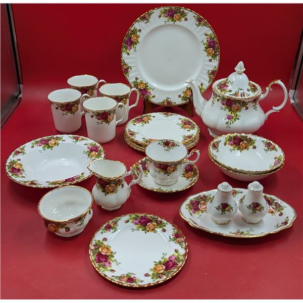Lot of Royal Albert "Old Country Roses" Bone China Dishes Made in England