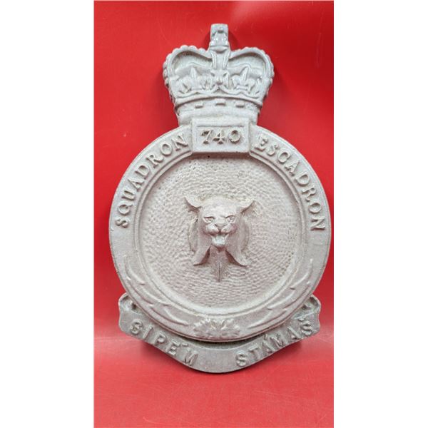 Cast Aluminum 740 Squadron Plaque