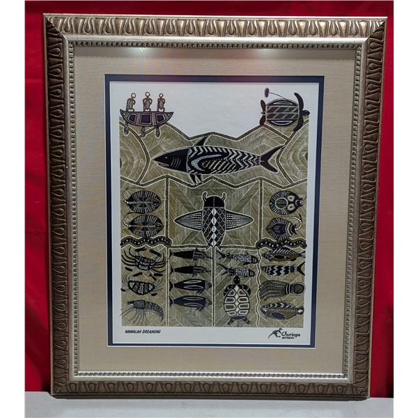 Framed Indigenous Australian "Nawalah Dreaming" Print