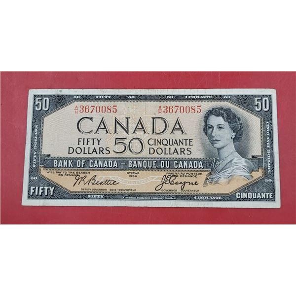 1954 Bank of Canada $50 Banknote