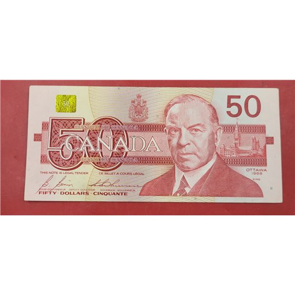 1988 Bank of Canada $50 Banknote