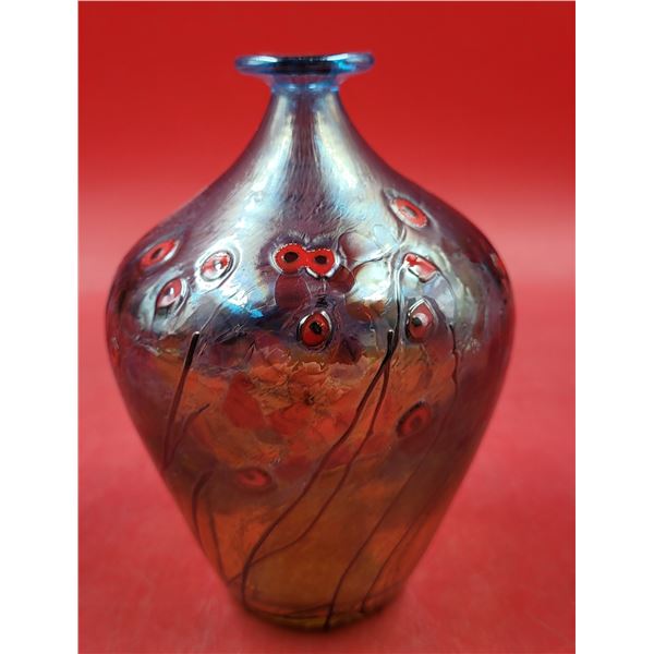 Iridescent Art Glass Vase