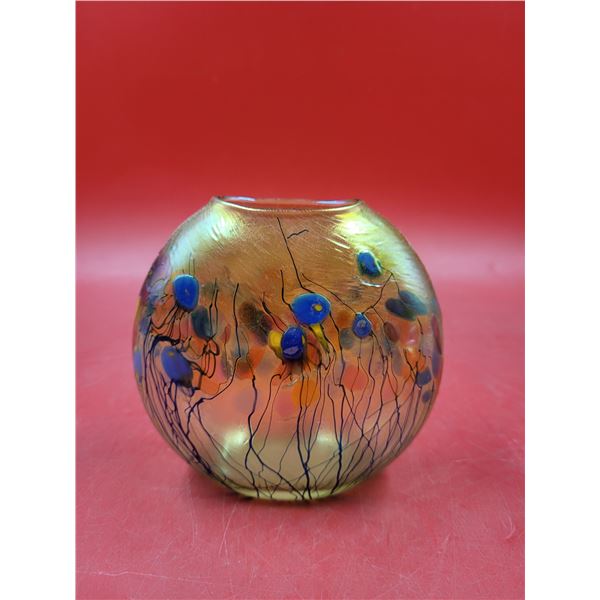 Iridescent Art Glass Vase