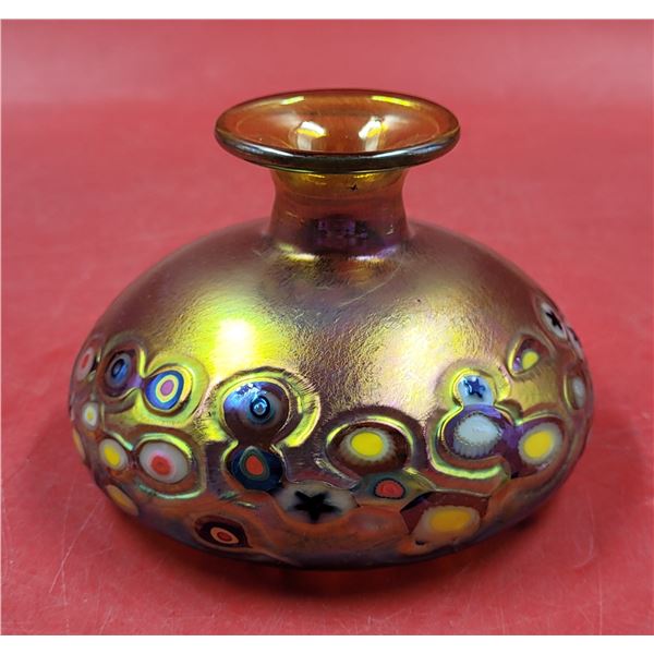 Iridescent Art Glass Vase