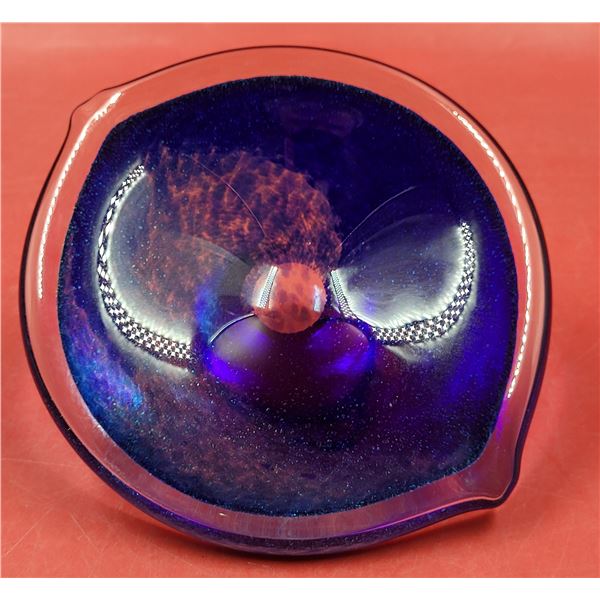 Cobalt Blue Art Glass Dish