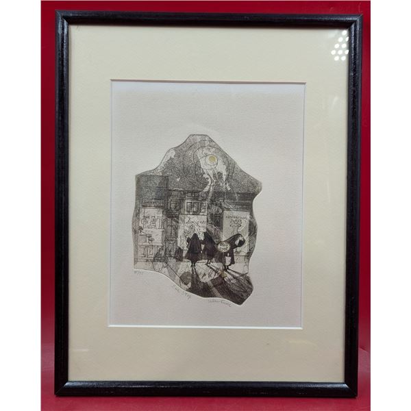 Framed, Numbered, & Signed "Bus Stop" Print