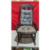Image 1 : VTG Wooden Rocking Chair w/ Upholstered Seat