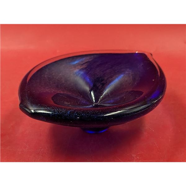 Cobalt Blue Art Glass Dish