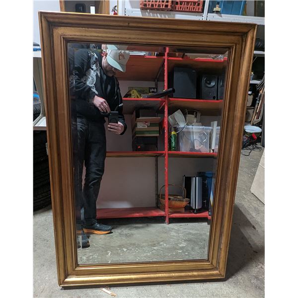 Gold-Coloured Wall Mirror