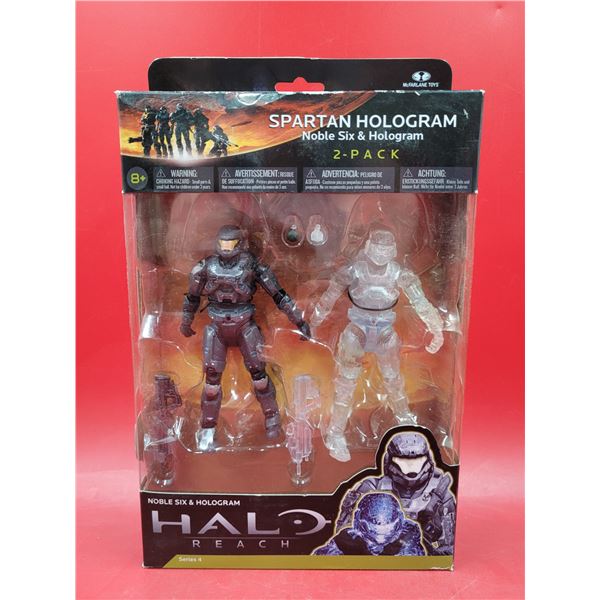 Sealed McFarlane Toys Halo Reach Spartan Hologram Noble Six & Hologram 2-Pack