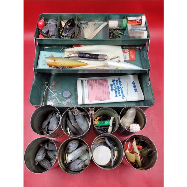 Fishing Supplies Lot w/ Tacklebox, Weights, & More