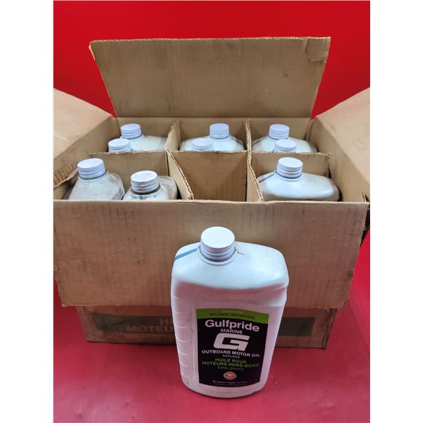 Lot of Gulf Outboard Motor Oil