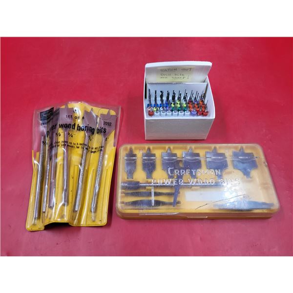 Lot of Assorted Drill Bits w/ Wood Boring Bits