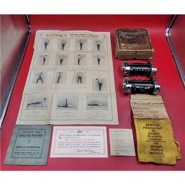 VTG Exercise Lot w/ Special Chart, Dumbbells, & More