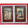 Image 1 : 2 Framed Original "Riviera 1939" Watercolor Paintings