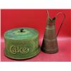 Image 1 : VTG Metal Kitchen Aid Cake Carrier & Brass & Copper Pitcher