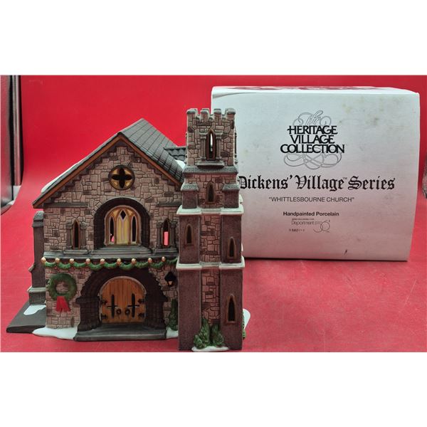 Department 56 Hand-Painted Porcelain "Whittlesbourne Church" Figurine