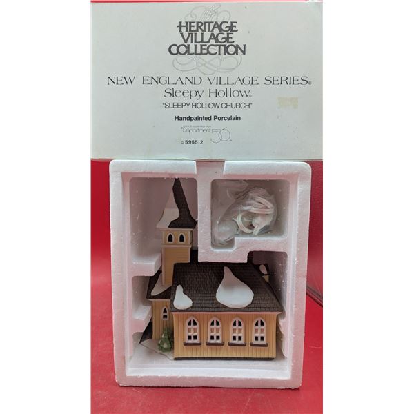 Department 56 Hand-Painted Porcelain "Sleepy Hollow Church" Figurine