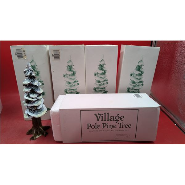 Lot of Department 56 Pole Pine Trees