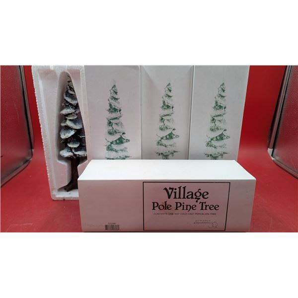 Lot of Department 56 Pole Pine Trees