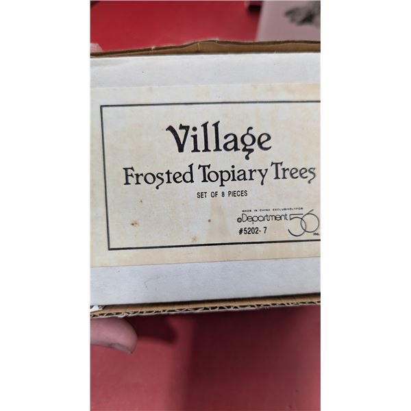 Lot of Department 56 Winter Village Trees