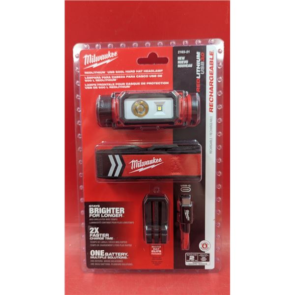 Milwaukee Redlithium USB 600L Hard Hat Headlamp