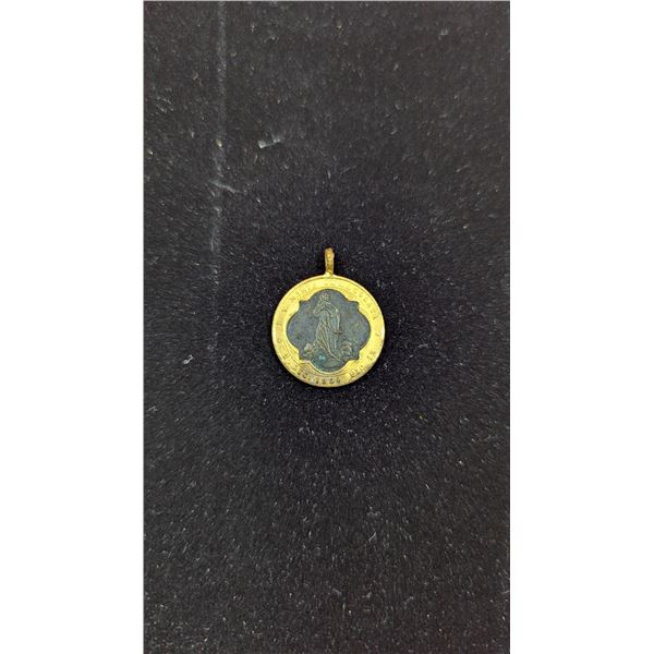 1854 Virgin Mary Leonne XIII Ponte Massimo Roma Medal Pendant
