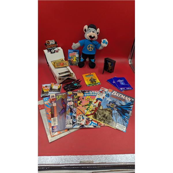 Lot of Collectibles w/ Hockey Cards, DC & Marvel Comics, & More