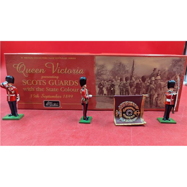 W Britain 5991 Scots Guards: Colour Party w/ State Colour Classic Metal Figures