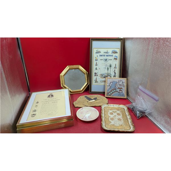Lot of Service Certificates and Decor