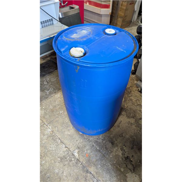 55 Gallon Blue plastic drum