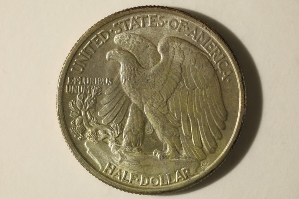 1937 SILVER WALKING LIBERTY HALF DOLLAR AU