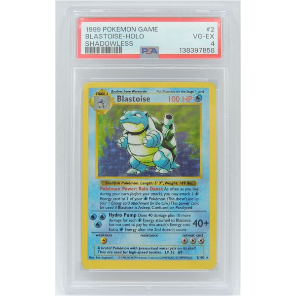 #3 PSA 4 1999 Pokémon Blastoise Holo Shadowless