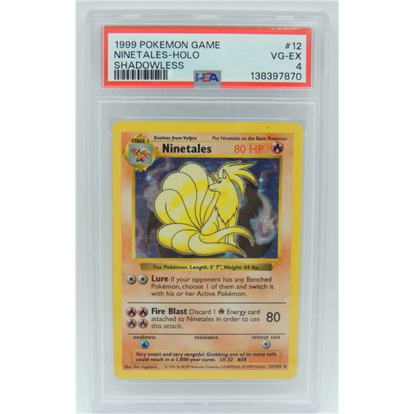 #12 PSA 4 1999 Pokémon Nintales Holo Shadowless