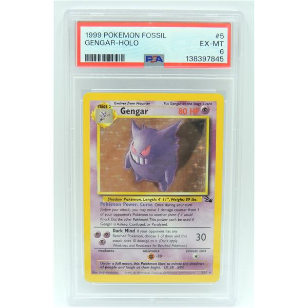 #18 PSA 6 1999 Pokémon Fossil Gendar Holo #5