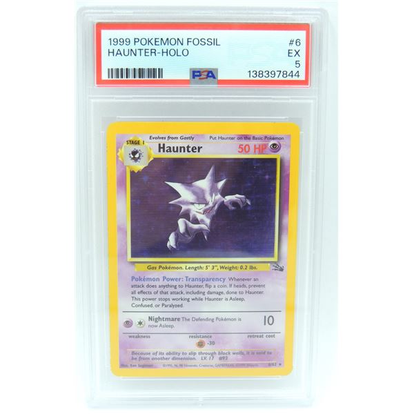 #19 PSA 5 1999 Pokémon Fossil Haunter Holo #6