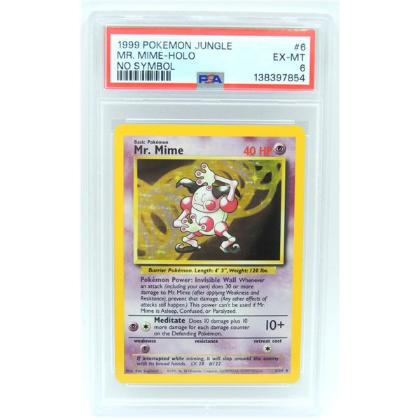 #24 PSA 6 1999 Pokémon Jungle Mr. Mime Holo #6
