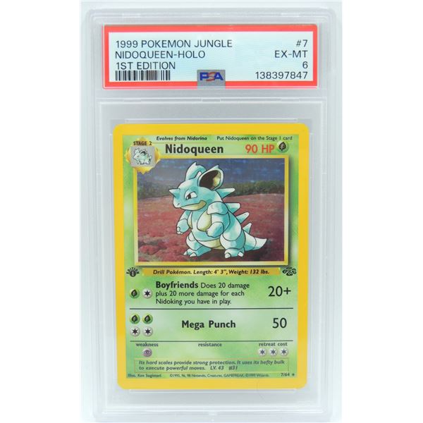 #25 PSA 6 1999 Pokémon Jungle Nidoqueen Holo #7