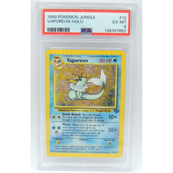 #28 PSA 6 1999 Pokémon Jungle Vaporeon Holo #12
