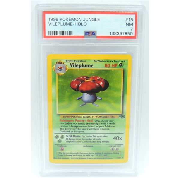 #30 PSA 7 1999 Pokémon Jungle Vileplume Holo #15