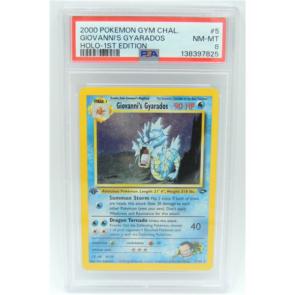 #35 PSA 8 Pokémon Gym Chal Giovanni's Gyarados