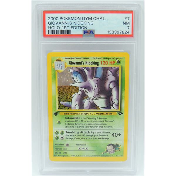 #36 PSA 7 Pokémon Gym Chal Giovanni's Nidoking