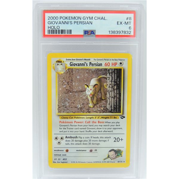 #37 PSA 7 Pokémon Gym Chal Giovanni's Persian #8