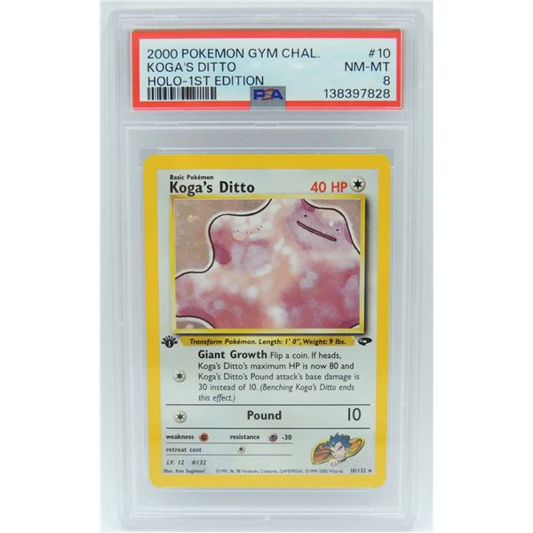#38 PSA 8 2000 Pokémon Gym Chal Koga's Ditto #10