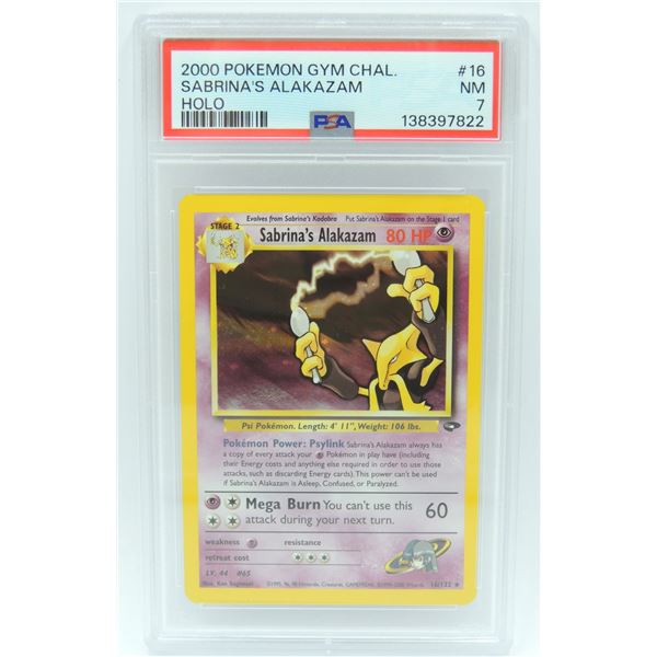 #41 PSA 7 2000 Pokémon Gym Chal Sabrina's Alakazam